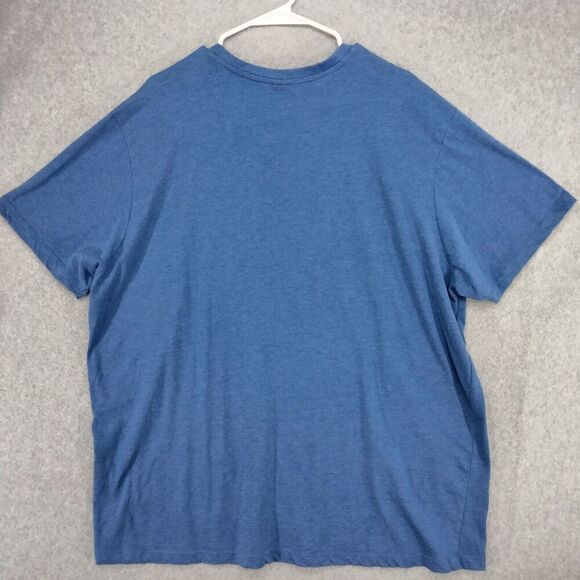U.S. Polo Assn. T-Shirt Men's Size XXL Short Sleeve Crew Neck Blue Solid Pocket - Picture 7 of 10